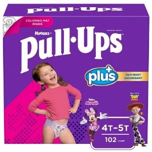 Image of Huggies Pull-Ups Plus Training Pants, 4T-5T Girl - 1 x 4.494 Kilos