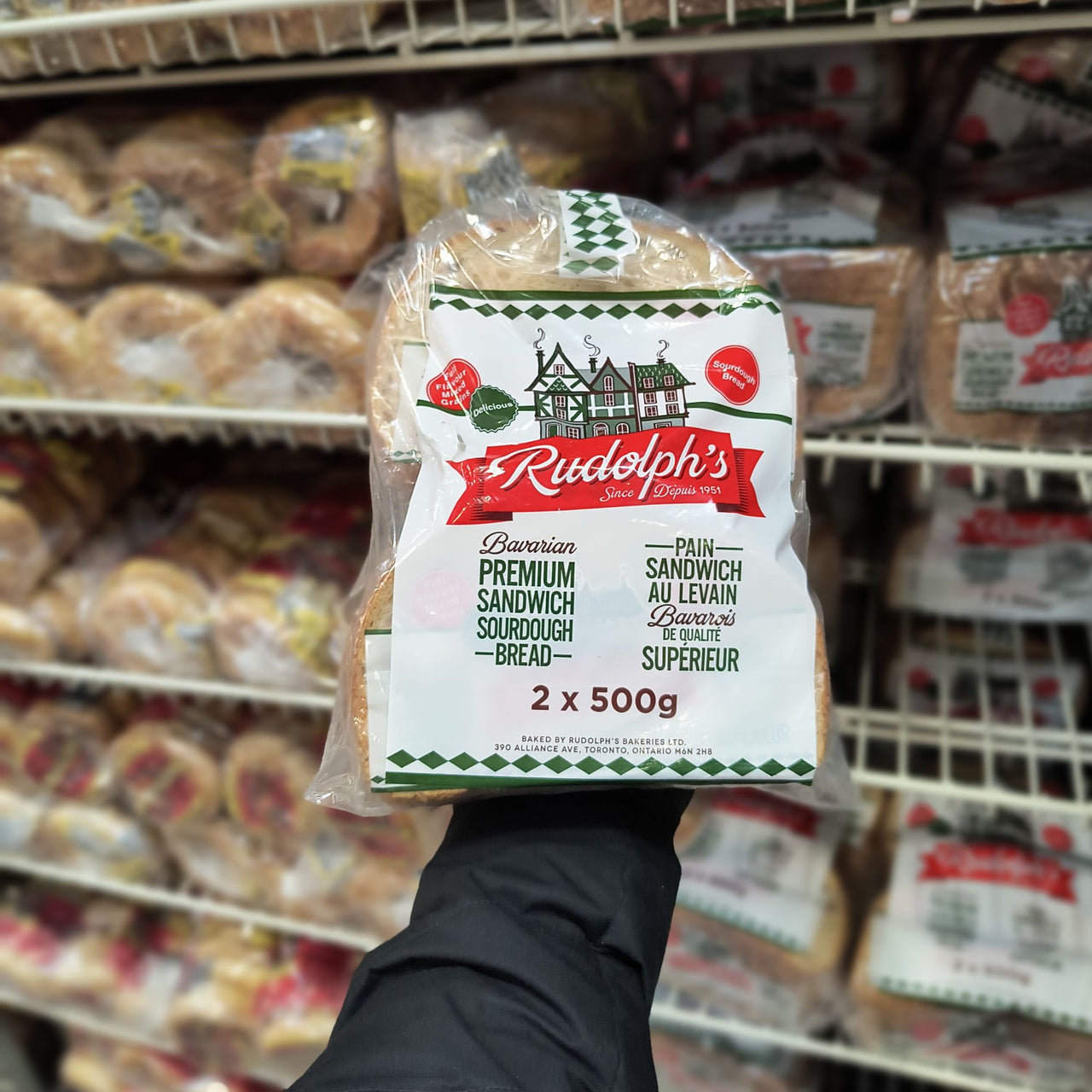 Image of Rudolphs Bakery Bavarian Sandwich Sourdough Bread - 2 x 500 grams