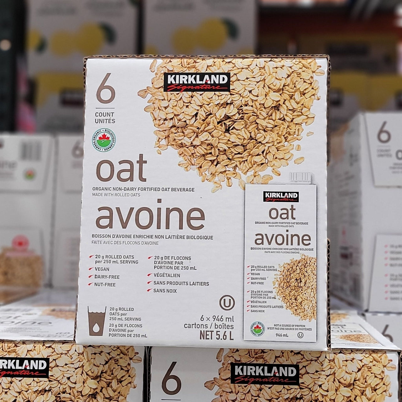 Image of Kirkland Signature Organic Oat Beverage - 6 x 946 Grams