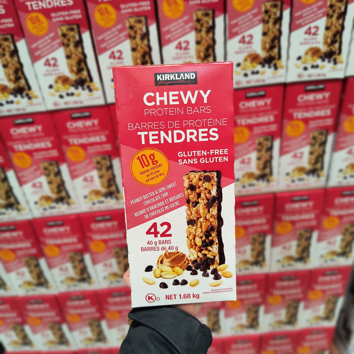 Image of Kirkland Signature Chewy Protein Bars - 1 x 1.68 Kilos