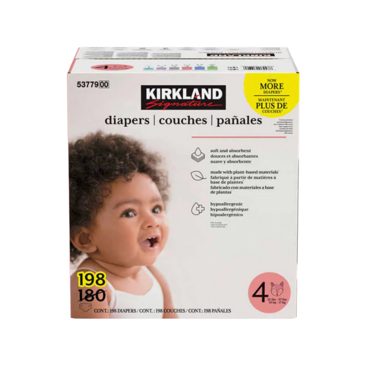 Image of Kirkland Signature Diapers Size 4 - 1 x 4.494 Kilos