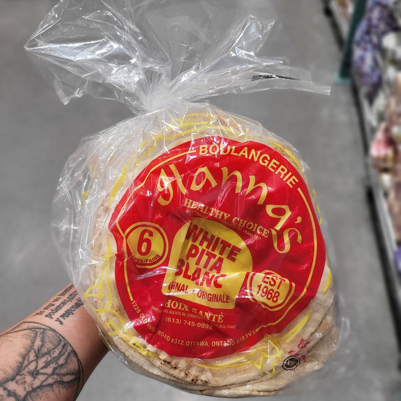 Image of Hanna's 7" White Pita Bread 3x225g