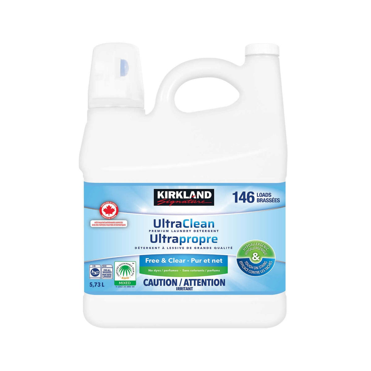 Image of Kirkland Signature Free & Clear Laundry Detergent - 1 x 6 Kilos