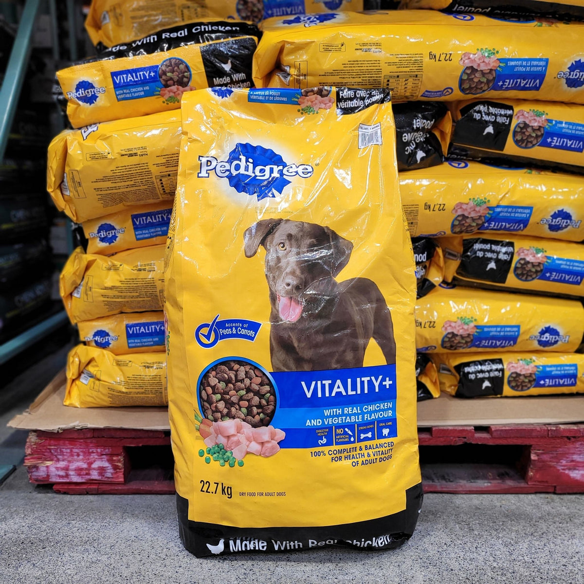 Image of Pedigree Vitality Adult Food With Real Chicken & Vegetable Flavour - 1 x 22.7 Kilos