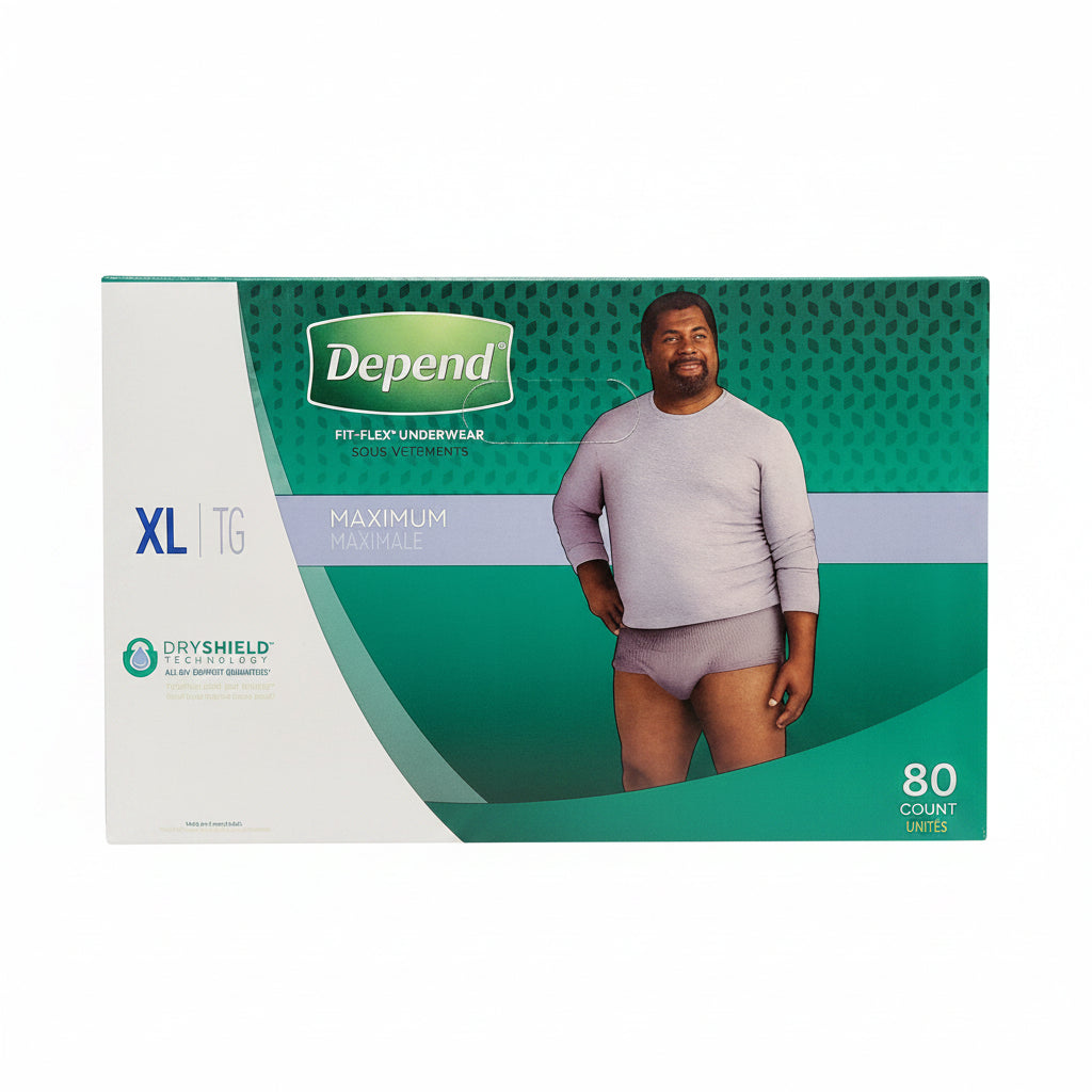 Image of Depend Underwear For Men, X-Large, 80-Pack - 1 x 4494 Grams