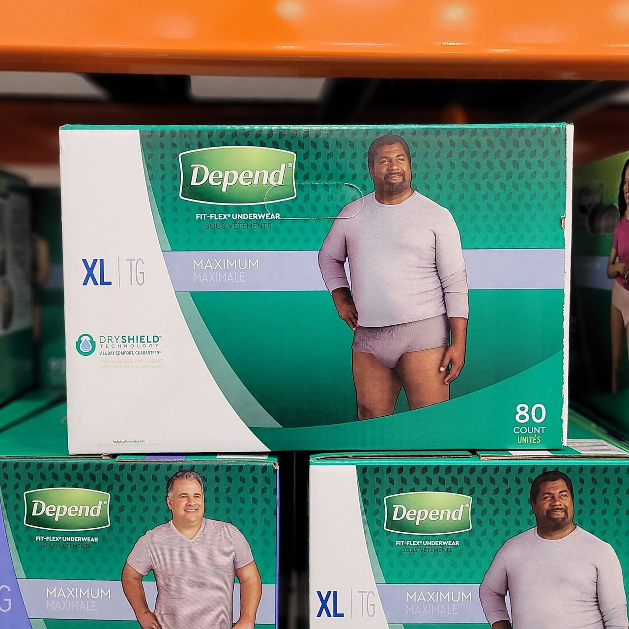Image of Depend Underwear For Men, X-Large, 80-Pack - 1 x 4494 Grams