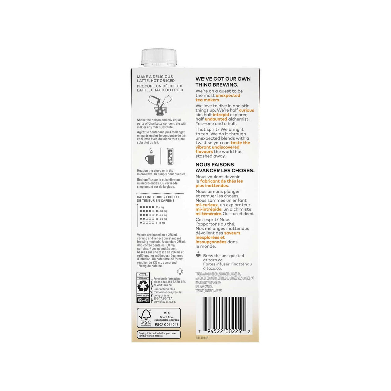 Image of Tazo Chai Latte 3x946ml