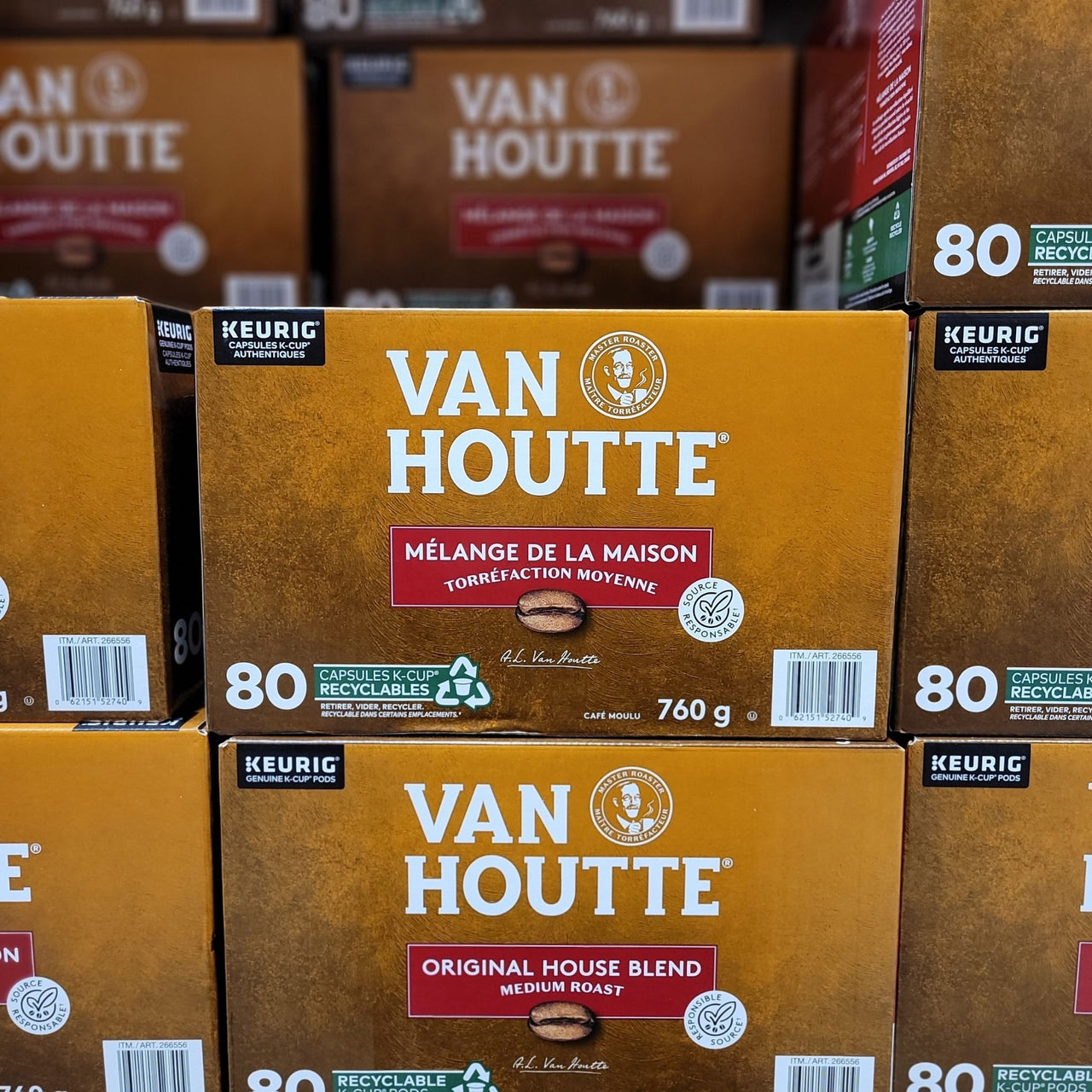 Image of Van Houtte House Blend Medium Roast K-Cup Pods 80-Pack - 1 x 813 Grams