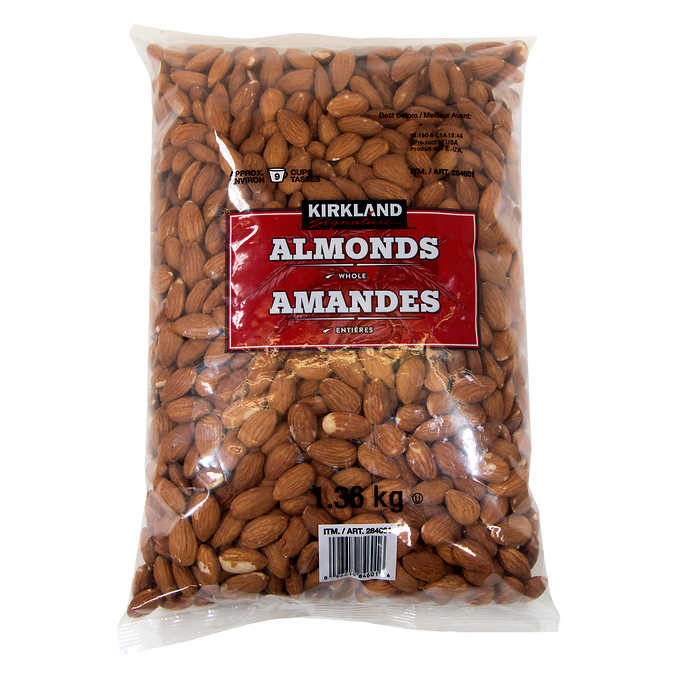 Image of Kirkland Whole Almonds - 1 x 1.36 Kilos