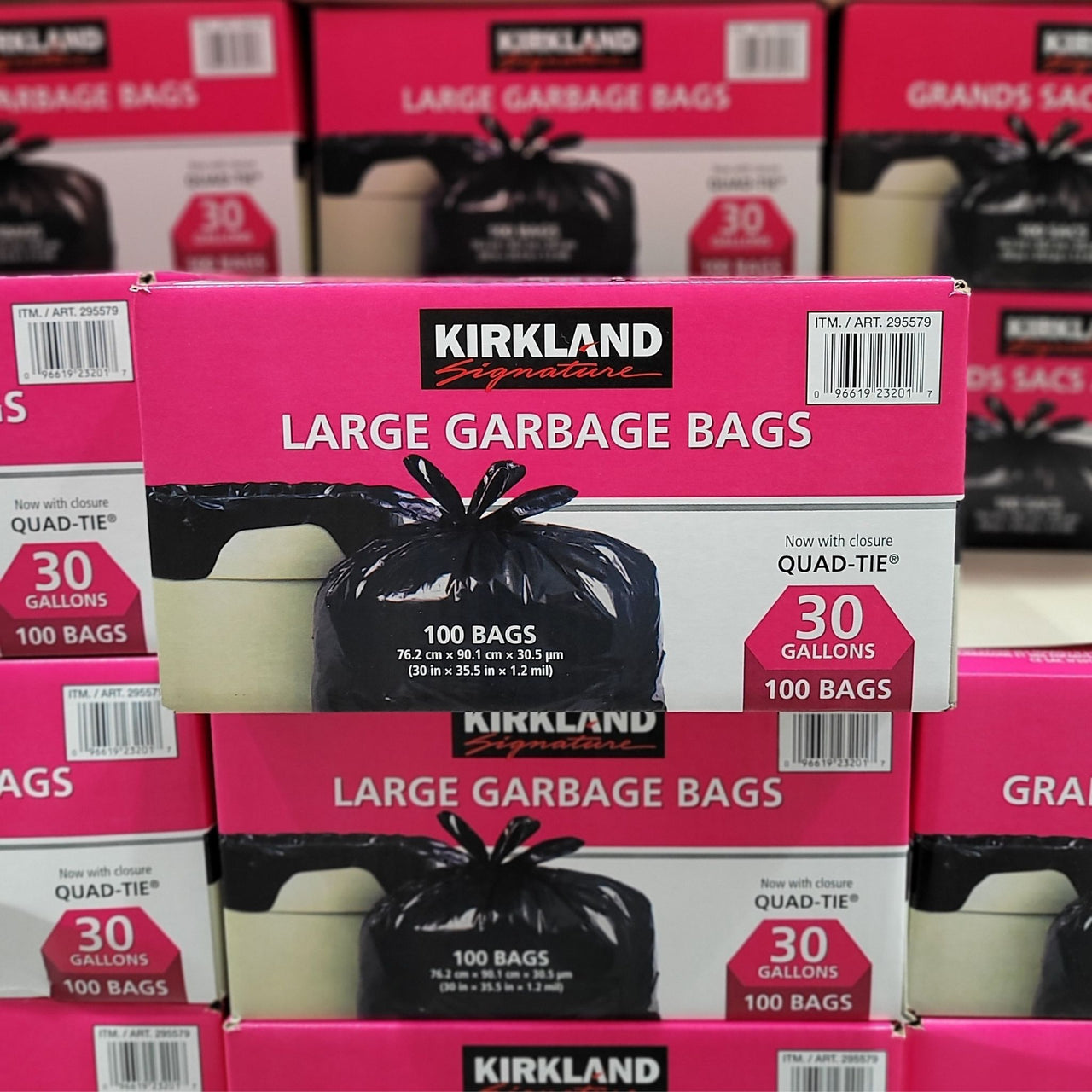 Image of Kirkland Signature Large Garbage Bags, Pack of 100 - 1 x 2.1 Kilos