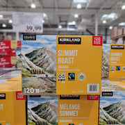 Image of Kirkland Signature Organic Summit Fair Trade K-Cup Pods 120-Pack - 1 x 1000 Grams