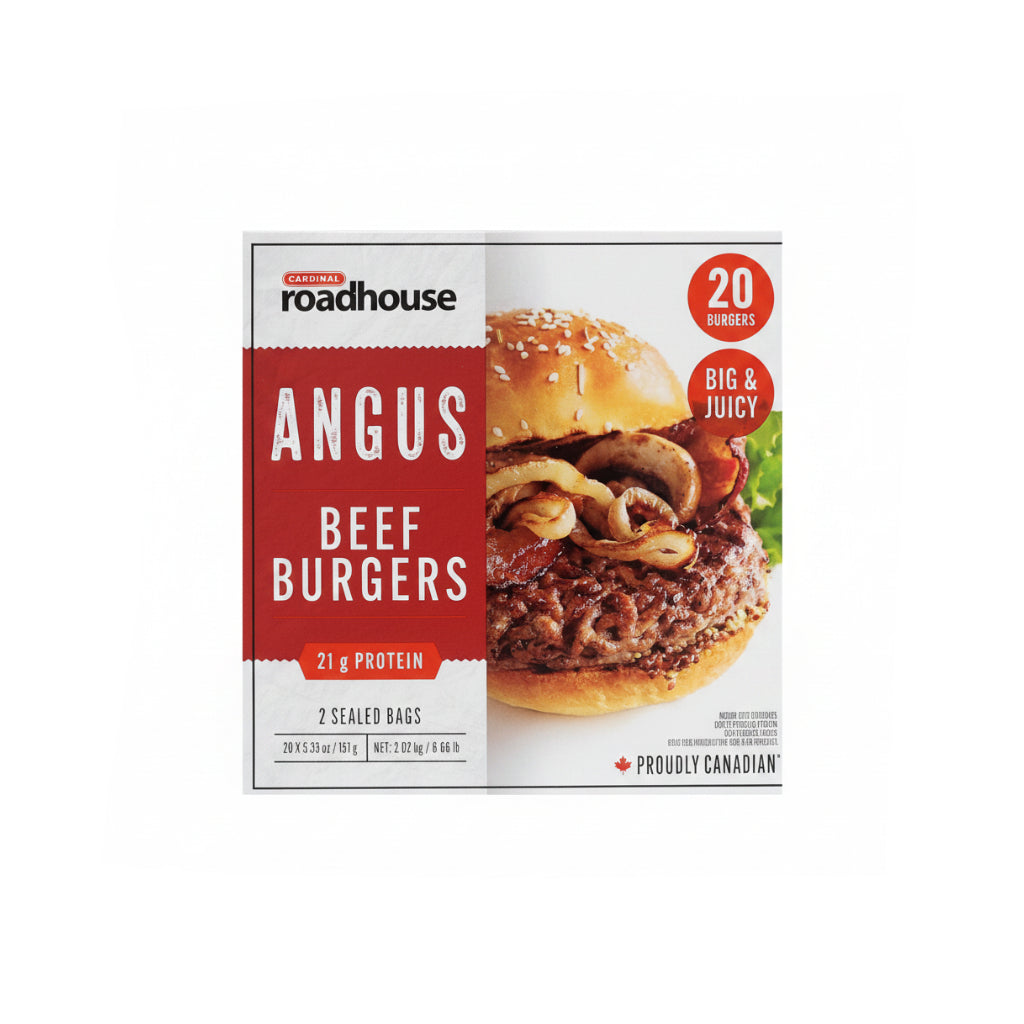 Image of Cardinal Roadhouse Angus Beef Burgers - 20 x 151 Grams