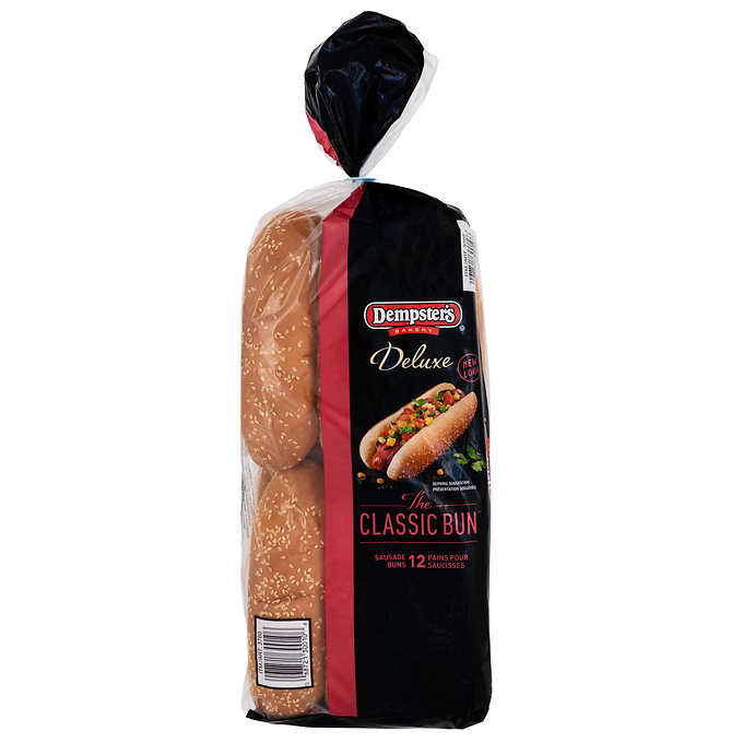 Image of Dempster's Deluxe Hot Dog Buns 2 x 12-Pack - 1 x 1500 Grams