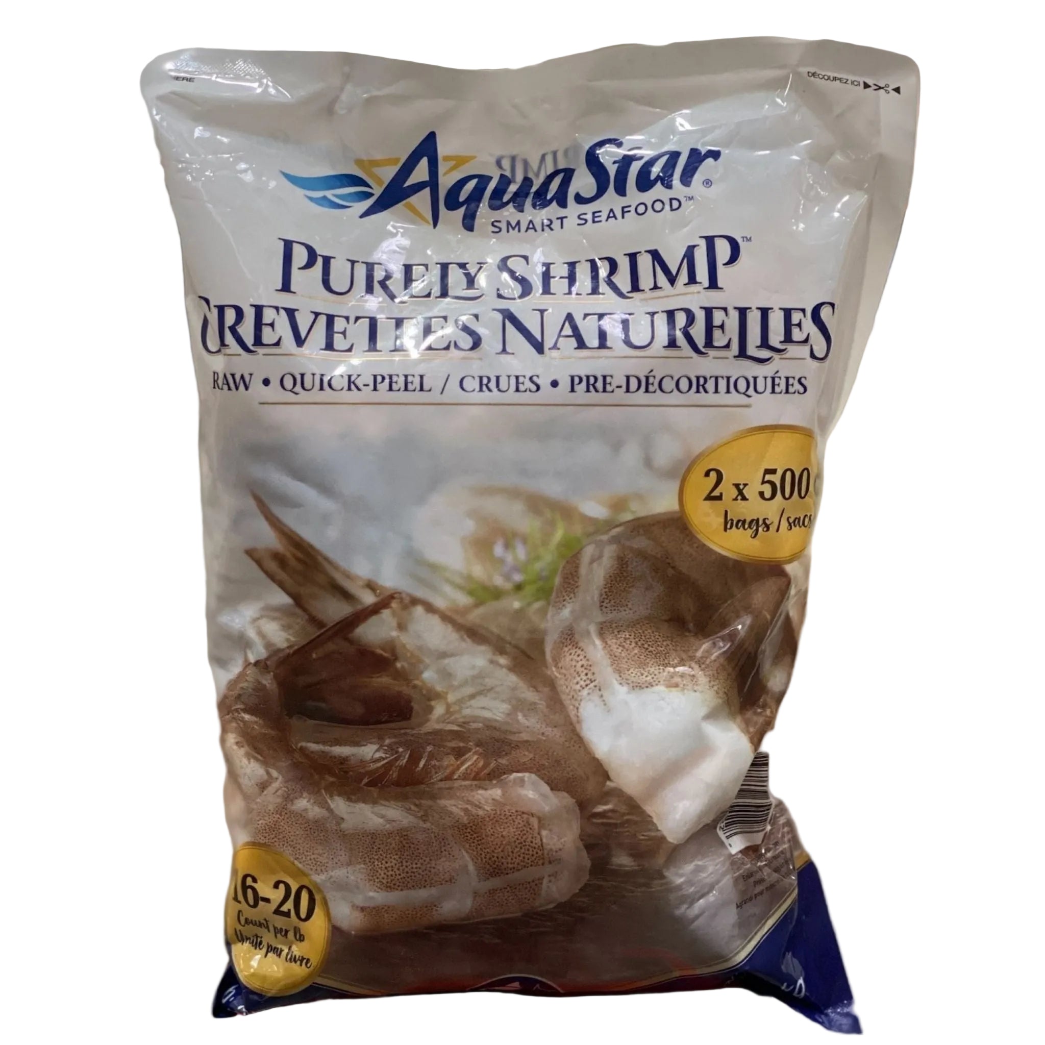 Image of Aqua Star Frozen Raw Quick Peel Shrimp 16-20 - 2 x 500 Grams