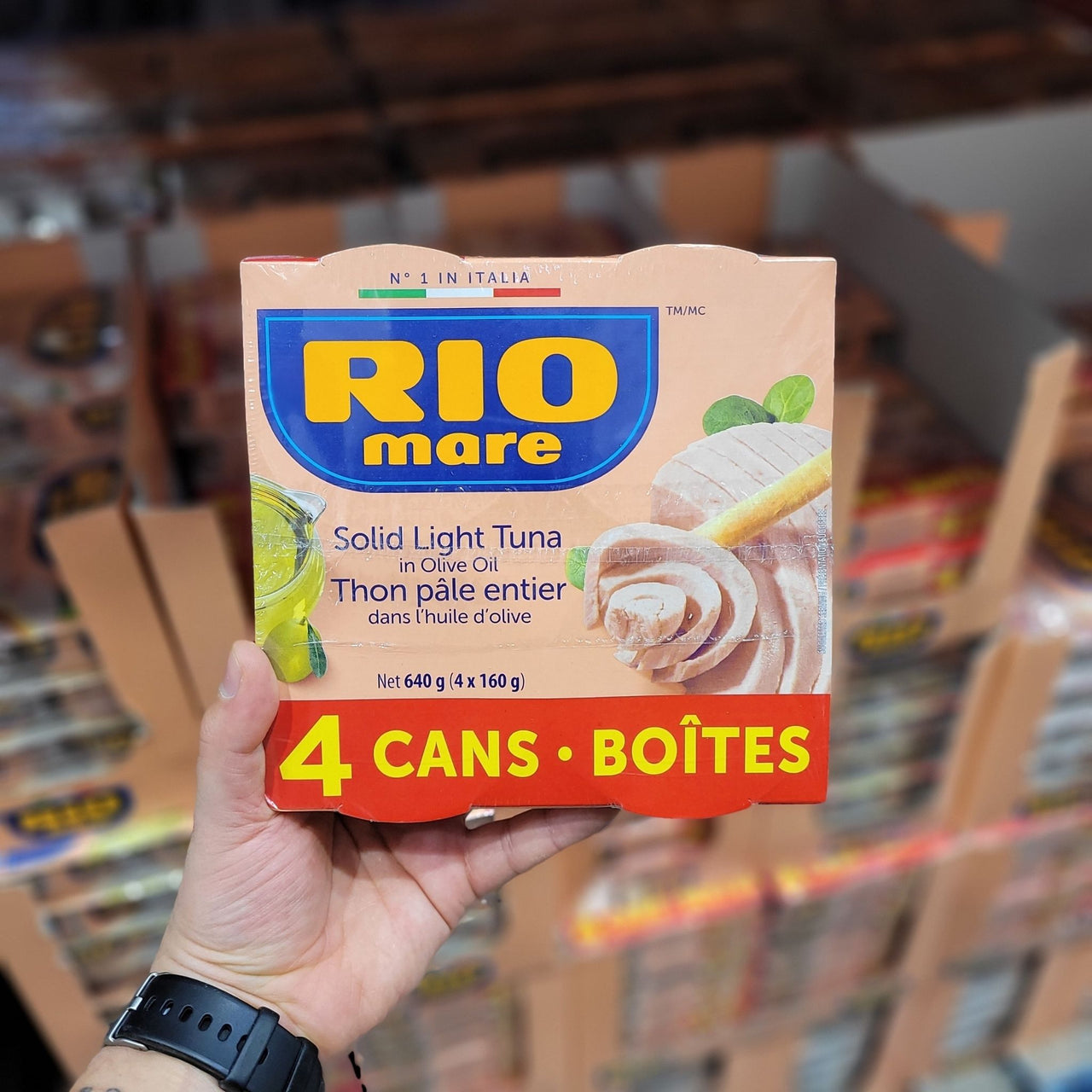 Image of Rio Mare Canned Tuna in Olive Oil 4-Pack - 4 x 160 Grams