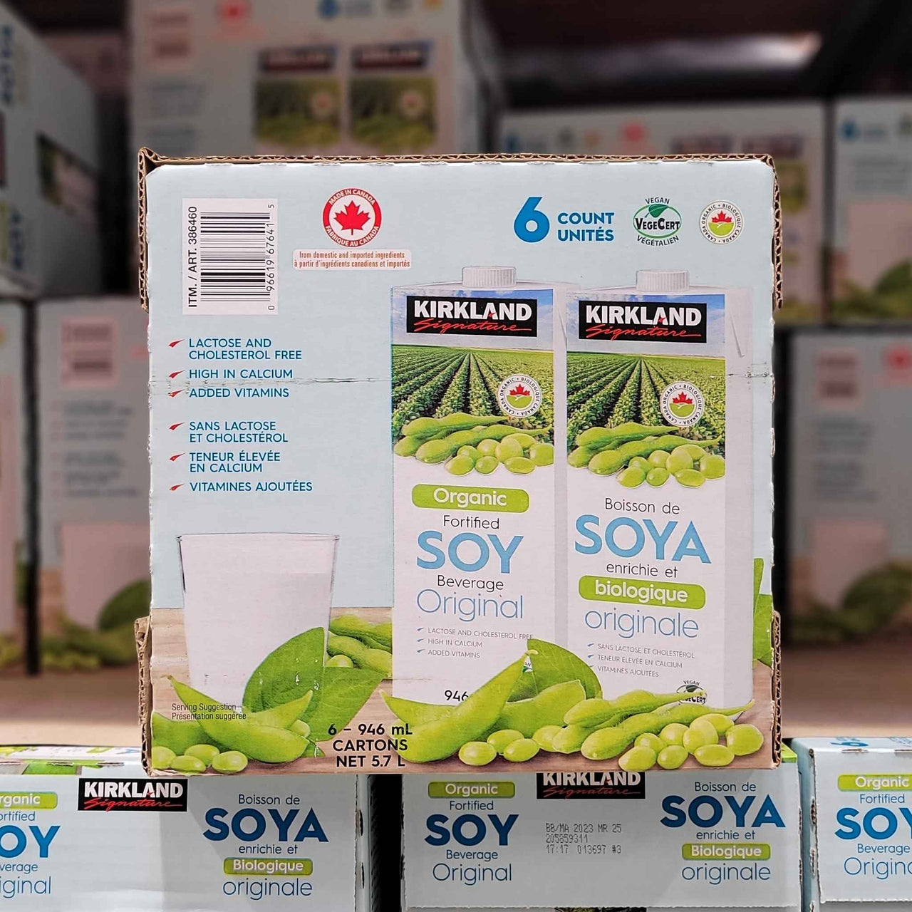 Image of Kirkland Organic Soy Drink - 6 x 946 Grams