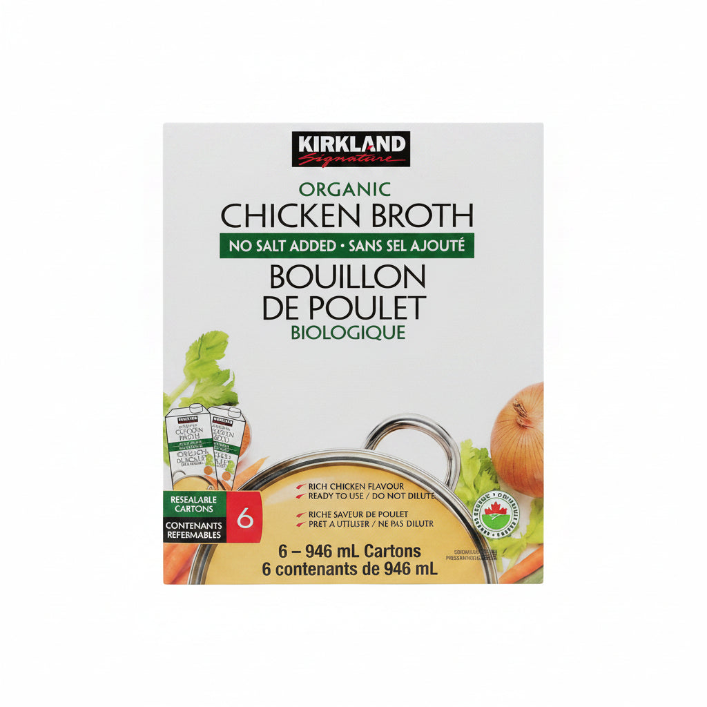 Image of Kirkland Organic Chicken Broth - 6 x 946 Grams