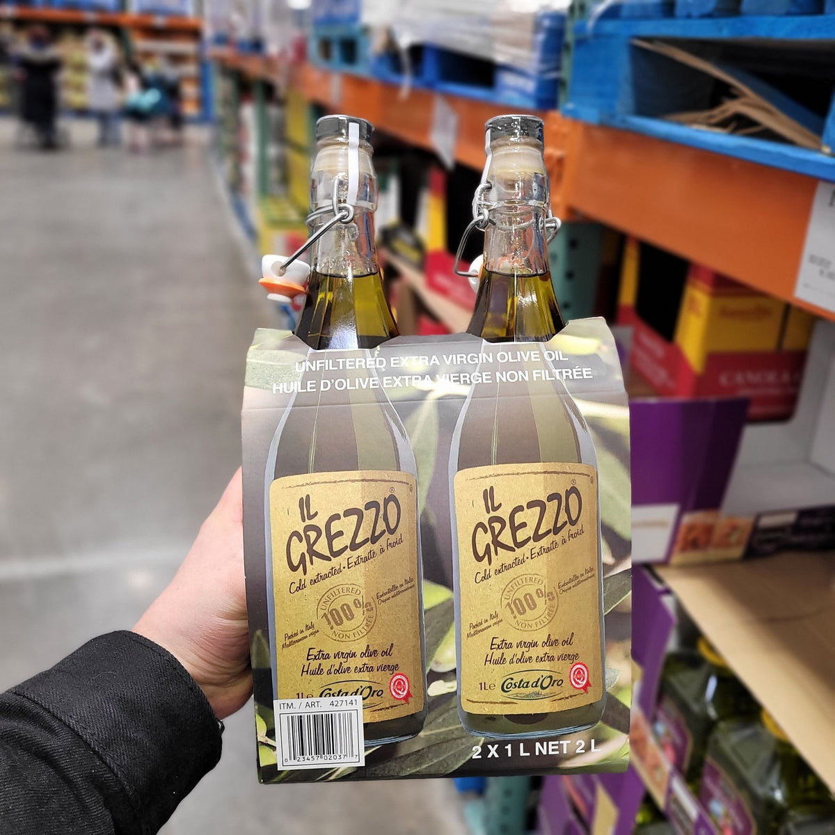 Image of IL Grezzo Unfiltered Extra Virgin Olive Oil 2-Pack - 2 x 1 Kilos