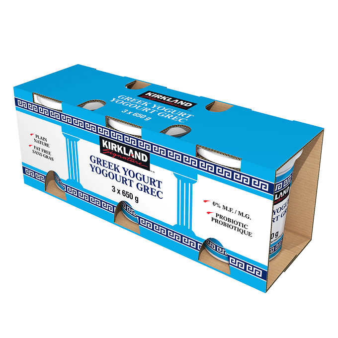 Image of Kirkland Plain Greek Yogurt 3-Pack - 1 x 1.95 Kilos