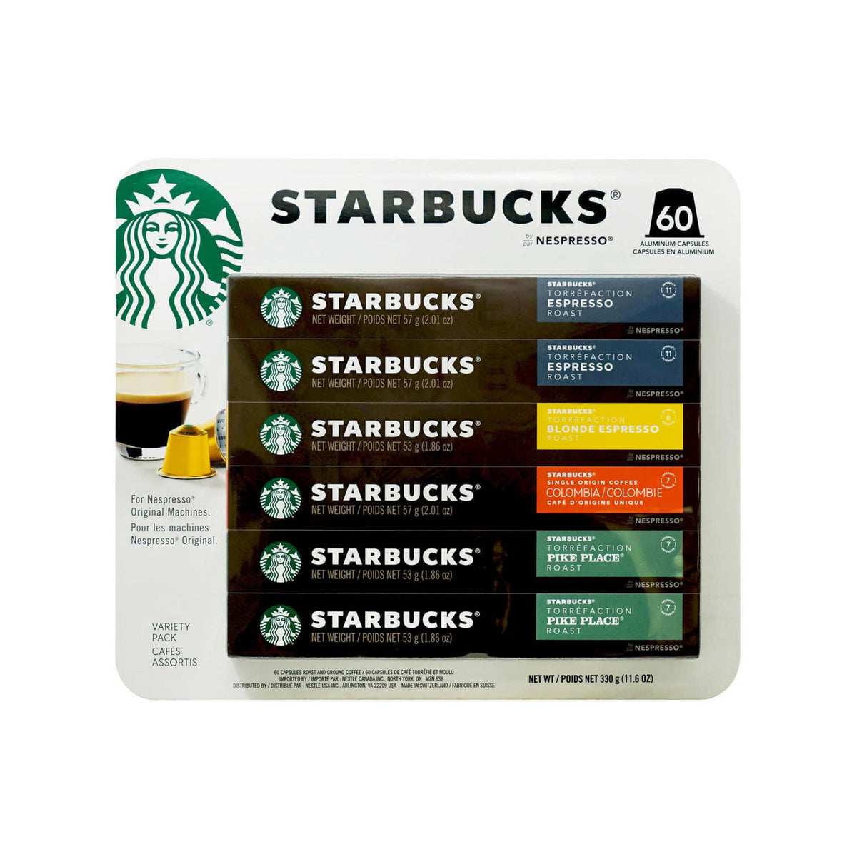Image of Starbucks by Nespresso Single Serve 60-Pack - 1 x 730 Grams