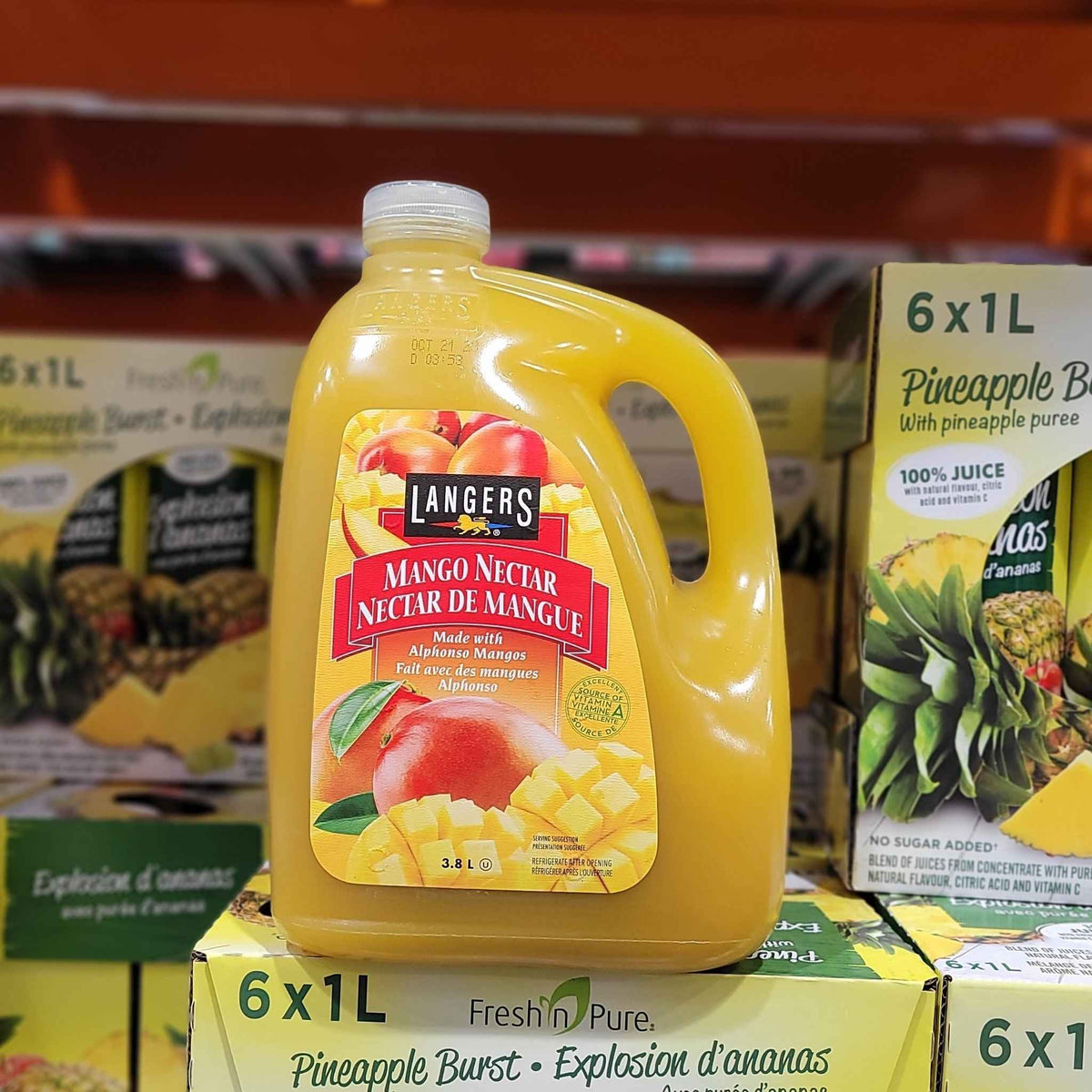 Image of Langers Mango Nectar - 1 x 3.8 Kilos