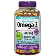 Image of Webber Naturals Triple Strength Omega3 Softgels 200-Pack - 1 x 256 Grams