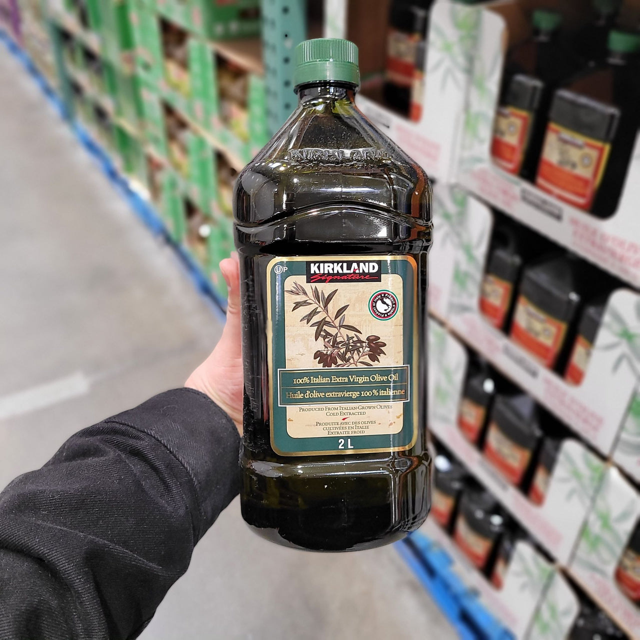 Image of Kirkland 100% Italian Extra Virgin Olive Oil - 1 x 2000 Grams