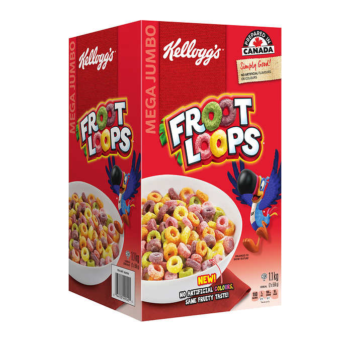Image of Kellogg's Froot Loops Cereal - 1 x 1.1 Kilos