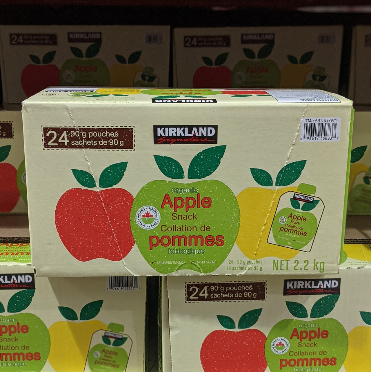 Image of Kirkland Signature Unsweetened Applesnack 24-Pack - 24 x 90 Grams
